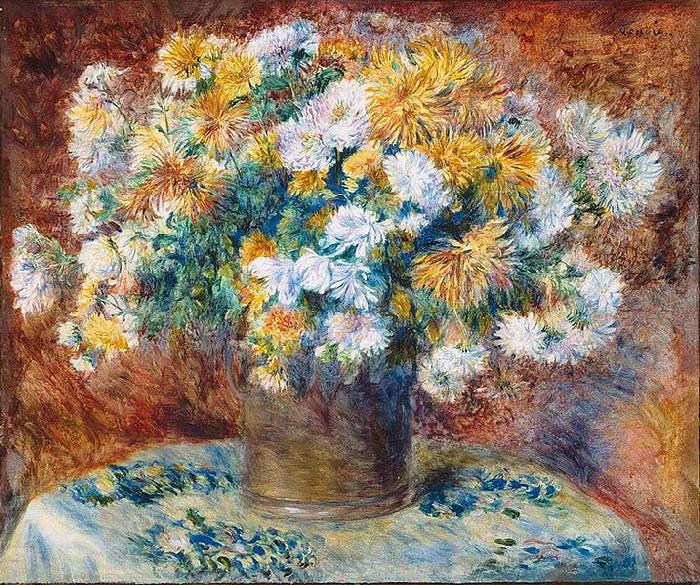 Pierre-Auguste Renoir Chrysanthemums oil painting picture